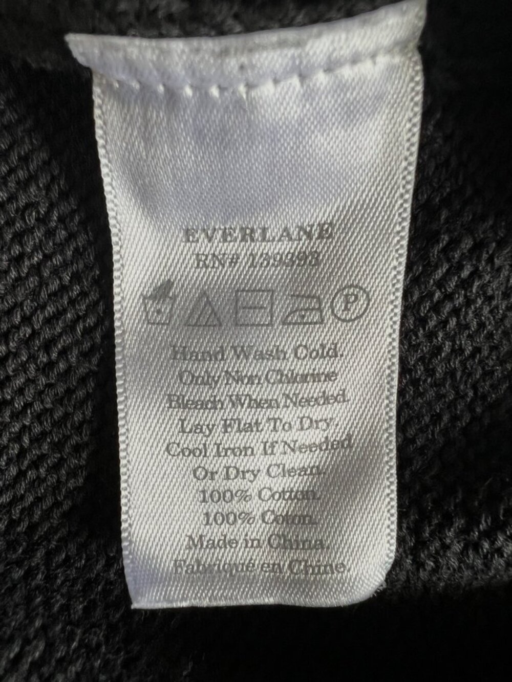 Everlane Mock Turtleneck Cotton Sweater In Black Size S - Picture 13 of 13